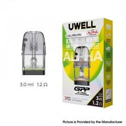 [Ships from Bonded Warehouse] Authentic Uwell Caliburn GPP Alpha Cartridge for Caliburn G5- 1.2ohm, 3.0ml, Side Refill (3 PCS)