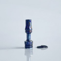 RekaVape Four One Five 415 Tombo Giri Style MTL 510 Drip Tip - Titanium Damascus