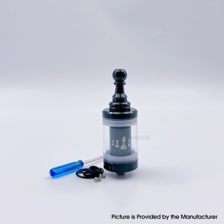YFTK KF Kayfun Lite Plus Five Pawns Style RTA Rebuildable Tank Atomizer - Black, 316 Stainless Steel, 2.5ml, 22mm Diameter