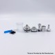 YFTK KF Kayfun Lite Plus Five Pawns Style RTA Rebuildable Tank Atomizer - Black, 316 Stainless Steel, 2.5ml, 22mm Diameter