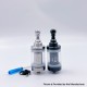 YFTK KF Kayfun Lite Plus Five Pawns Style RTA Rebuildable Tank Atomizer - Black, 316 Stainless Steel, 2.5ml, 22mm Diameter