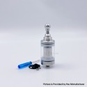 YFTK KF Kayfun Lite Plus Five Pawns Style RTA Rebuildable Tank Atomizer - Silver, 316 Stainless Steel, 2.5ml, 22mm Diameter