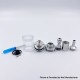 YFTK KF Kayfun Lite Plus Five Pawns Style RTA Rebuildable Tank Atomizer - Silver, 316 Stainless Steel, 2.5ml, 22mm Diameter