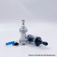 YFTK KF Kayfun Lite Plus Five Pawns Style RTA Rebuildable Tank Atomizer - Silver, 316 Stainless Steel, 2.5ml, 22mm Diameter