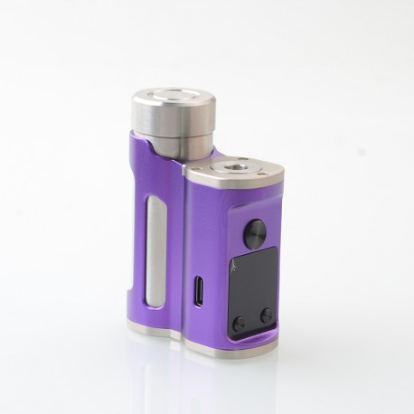 Authentic MECHVAPE x EVOLV Paramour DNA80C 80W SBS Box Mod - Purple Silver, VW 1~80W, 1 x 18650 / 21700, Evolv DNA80C Chip