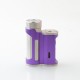 Authentic MECHVAPE x EVOLV Paramour DNA80C 80W SBS Box Mod - Purple Silver, VW 1~80W, 1 x 18650 / 21700, Evolv DNA80C Chip