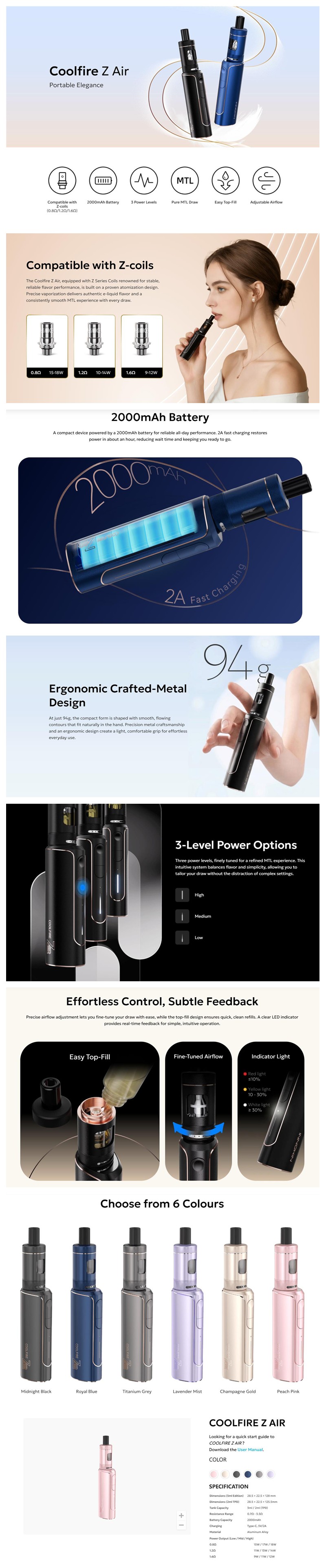 Authentic Innokin Coolfire Z Air Starter Kit