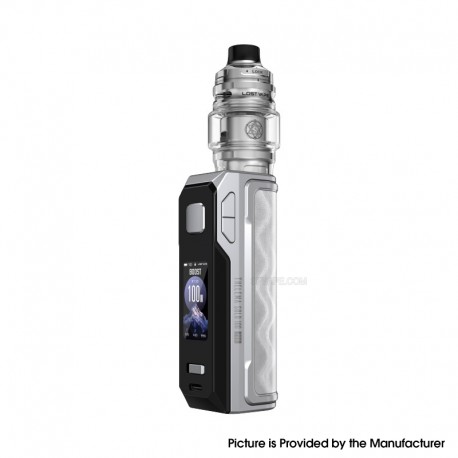 [Ships from Bonded Warehouse] Authentic Lost Vape Thelema Solo 100 Pro 100W Mod Kit - Wavy Silver, 5~100W, 1 x 18650/ 21700, 5ml