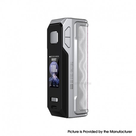 [Ships from Bonded Warehouse] Authentic Lost Vape Thelema Solo 100 Pro 100W Box Mod - Wavy Silver, VW 5~100W, 1 x 18650 / 21700