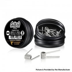 Authentic Thunder Cloud x Coilturd AN RTA Ni80 Pre-Built Coil 3-Core Clapton Coil - 0.35ohm, 28Ga x 3 + 36Ga (10 PCS)
