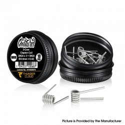 Authentic Thunder Cloud x Coilturd AN RTA Replacement Ni80 Pre-Built Coil 3-Core Clapton Coil - 0.4ohm, 28Ga x 3 + 36Ga (10 PCS)