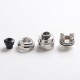 Authentic Yachtvape Claymore RDA Rebuildable Dripping Atomizer w/ BF Pin - Polish Silver, 24mm diameter
