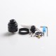 Authentic Yachtvape Claymore RDA Rebuildable Dripping Atomizer w/ BF Pin - Matte Black, 24mm diameter