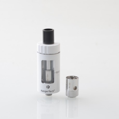 Authentic KangerTech CLTANK 4.0 Sub Ohm Tank Atomizer - White, 4ml, 0.15ohm / 0.5ohm, 22mm Diameter