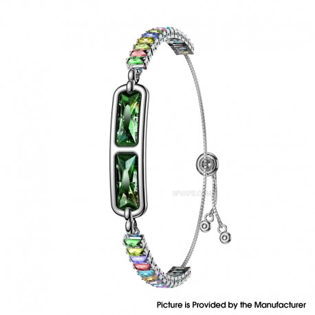 BH3 Multifunctional Health Monitoring Smart Bracelet Heart Rate Blood Oxygen Tracking Rhinestone Wristband - Green Colorful