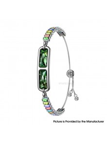 BH3 Multifunctional Health Monitoring Smart Bracelet Heart Rate Blood Oxygen Tracking Rhinestone Wristband - Green Colorful