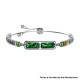 BH3 Multifunctional Health Monitoring Smart Bracelet Heart Rate Blood Oxygen Tracking Rhinestone Wristband - Green Colorful