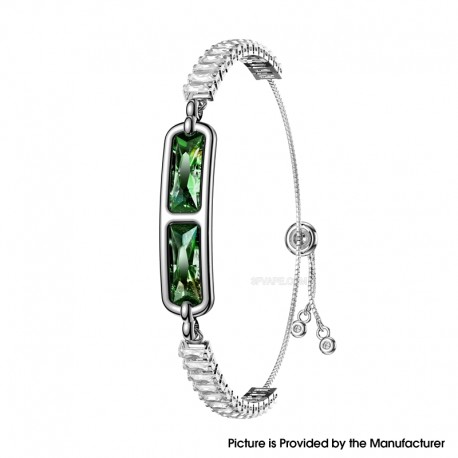 BH3 Multifunctional Health Monitoring Smart Bracelet Heart Rate Blood Oxygen Tracking Rhinestone Wristband - Green White