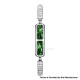 BH3 Multifunctional Health Monitoring Smart Bracelet Heart Rate Blood Oxygen Tracking Rhinestone Wristband - Green White