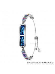 BH3 Multifunctional Health Monitoring Smart Bracelet Heart Rate Blood Oxygen Tracking Rhinestone Wristband - Blue Colorful