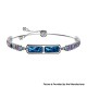 BH3 Multifunctional Health Monitoring Smart Bracelet Heart Rate Blood Oxygen Tracking Rhinestone Wristband - Blue Colorful