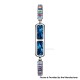 BH3 Multifunctional Health Monitoring Smart Bracelet Heart Rate Blood Oxygen Tracking Rhinestone Wristband - Blue Colorful