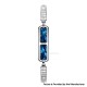 BH3 Multifunctional Health Monitoring Smart Bracelet Heart Rate Blood Oxygen Tracking Rhinestone Wristband - Blue White