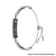 BH3 Multifunctional Health Monitoring Smart Bracelet Heart Rate Blood Oxygen Tracking Rhinestone Wristband - Blue White