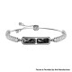 BH3 Multifunctional Health Monitoring Smart Bracelet Heart Rate Blood Oxygen Tracking Rhinestone Wristband - Black White