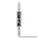 BH3 Multifunctional Health Monitoring Smart Bracelet Heart Rate Blood Oxygen Tracking Rhinestone Wristband - Black White