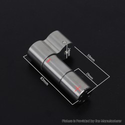 YFTK Pinnacle Colossus Side-by-Side SBS Mechanical Mod - Silver, 1 x 18350 / 18650