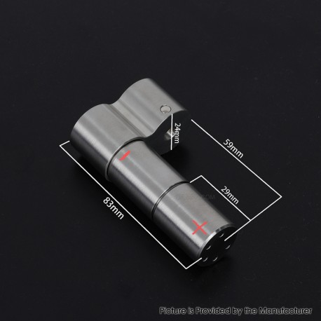 YFTK Pinnacle Colossus Side-by-Side SBS Mechanical Mod - Silver, 1 x 18350 / 18650