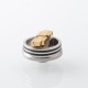 Goon LP Style RDA Rebuildable Dripping Atomizer w/ BF Pin - Silver, Stainless Steel + PEI, 24mm Diameter