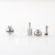 YFTK KF Kayfun Lite Plus Five Pawns Style RTA Rebuildable Tank Atomizer - Silver, 316 Stainless Steel, 2.5ml, 22mm Diameter