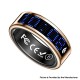 SR16 Digital Display Smart Ring Sleep Tracking Blood Oxygen Heart Rate Monitor with Charging Case - Rose Gold, Size 8