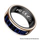 SR16 Digital Display Smart Ring Sleep Tracking Blood Oxygen Heart Rate Monitor with Charging Case - Rose Gold, Size 8