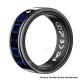 SR16 Digital Display Smart Ring Sleep Tracking Blood Oxygen Heart Rate Monitor with Charging Case - Black, Size 9