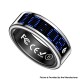 SR16 Digital Display Smart Ring Sleep Tracking Blood Oxygen Heart Rate Monitor with Charging Case - Silver, Size 9