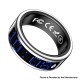 SR16 Digital Display Smart Ring Sleep Tracking Blood Oxygen Heart Rate Monitor with Charging Case - Silver, Size 9