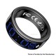 SR16 Digital Display Smart Ring Sleep Tracking Blood Oxygen Heart Rate Monitor with Charging Case - Black, Size 10