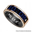 SR16 Digital Display Smart Ring Sleep Tracking Blood Oxygen Heart Rate Monitor with Charging Case - Rose Gold, Size 11