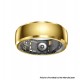 SY15 Smart Ring Health Monitor with Charging Case Heart Rate Blood Oxygen Sleep Tracking Finger Ring - Gold, Size 11
