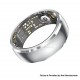 SY15 Smart Ring Health Monitor with Charging Case Heart Rate Blood Oxygen Sleep Tracking Finger Ring - Silver, Size 11