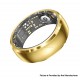 SY15 Smart Ring Health Monitor with Charging Case Heart Rate Blood Oxygen Sleep Tracking Finger Ring - Gold, Size 12