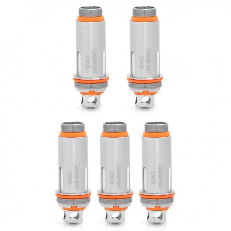 Authentic Aspire Cleito Replacement Coil Heads - Silver, 0.4 Ohm (40~60W) (5 PCS)