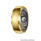SY15 Smart Ring Health Monitor with Charging Case Heart Rate Blood Oxygen Sleep Tracking Finger Ring - Gold, Size 13