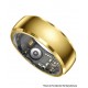SY15 Smart Ring Health Monitor with Charging Case Heart Rate Blood Oxygen Sleep Tracking Finger Ring - Gold, Size 13