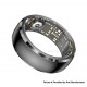 SY15 Smart Ring Health Monitor with Charging Case Heart Rate Blood Oxygen Sleep Tracking Finger Ring - Black, Size 13