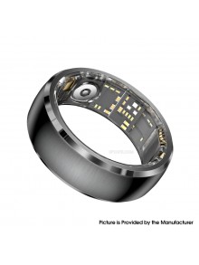 SY15 Smart Ring Health Monitor with Charging Case Heart Rate Blood Oxygen Sleep Tracking Finger Ring - Black, Size 13