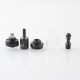 YFTK KF Kayfun Lite Plus Five Pawns Style RTA Rebuildable Tank Atomizer - Black, 316 Stainless Steel, 2.5ml, 22mm Diameter